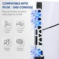 thumbnail image 6 of Cooling Fan for PS5 Slim,Cooler Fan for Gaming Console,Cooling System for Playstation 5 Slim,Horizontal Cooling Accessories,with 3 High-Speed Cooling Fans (White), 6 of 8