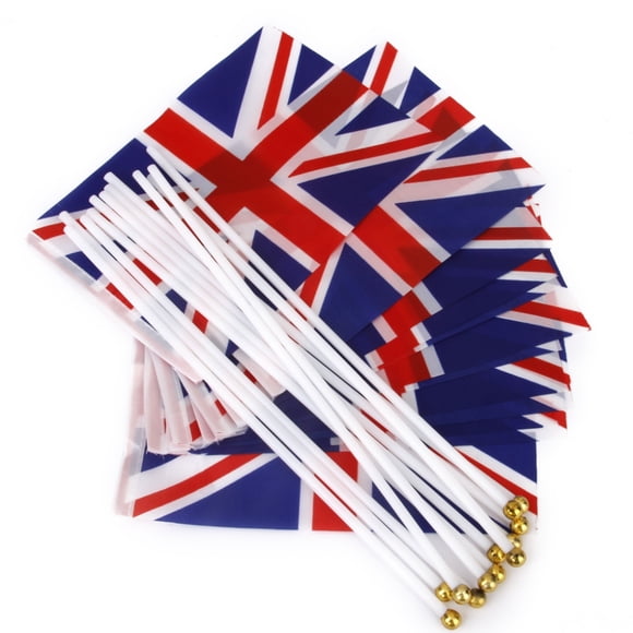 Union Jack Mini Flag,100Pcs Union Jack Mini Small British Flag Mini UK Flag Streamlined Design