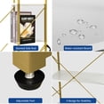 thumbnail image 3 of Dextrus 5-Tier Bookshelf, Gold Bookcase, Industrial Freestanding Book Shelf Modern Open Display Storage Organizer Book Shelves for Bedroom, Living Room and Home Office, Gold & White, 3 of 7