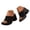 Black, variant on Dakaela Women's Knit Platform Mule Sandals Square Open Toe 3.35 Inch High Chunky Heel Slip on Slides Comfortable Summer Party Dress Pumps Shoes Beige 6
