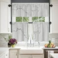 thumbnail image 3 of White Brown Marble Kitchen Valances Window Curtain,Abstract Beautiful White Marble Gray Antique Architecture Decoration Window Valances Curtains Drapes for Kitchen Bedroom, 3 of 6