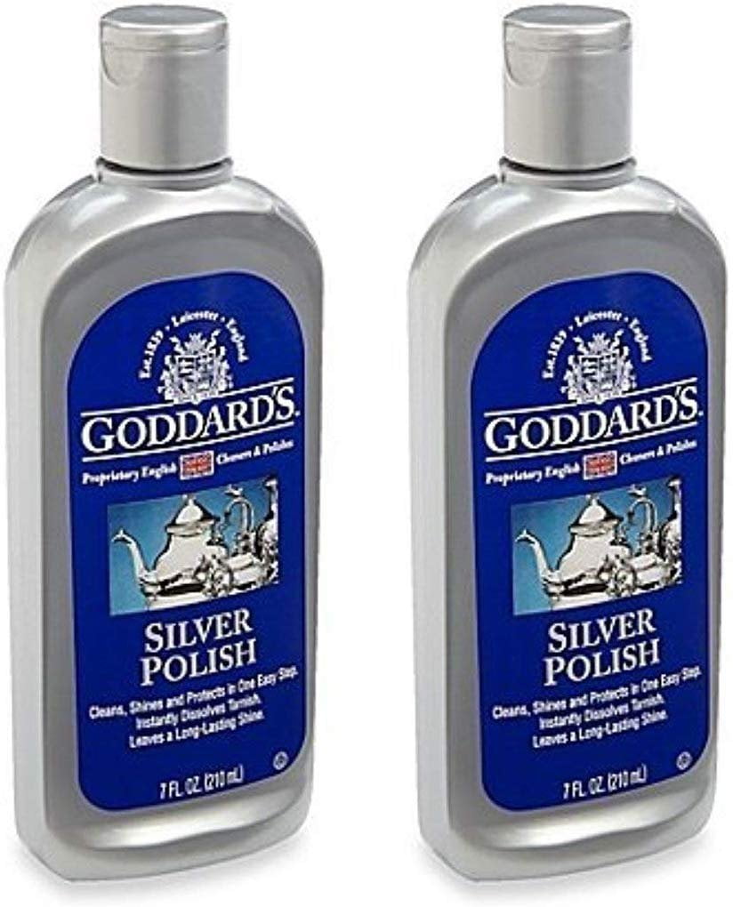 Goddard's Silver Polish Liquid, Tarnish Remover, 7 oz, Pack of 2 