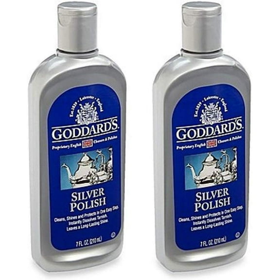 Goddard's Silver Polish Liquid, Tarnish Remover, 7 oz, Pack of 2