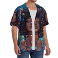thumbnail image 2 of Fuzoiu Cosmic Garden Woman Portrait Print Men's Casual Short,Men's Short Sleeve Shirt,Mens Casual Button Down Shirts,Cuban Collar Summer Shirt for Beach, Vacation, and Outdoor Activities-XX-Large, 2 of 5