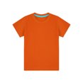 thumbnail image 3 of Miaeowve Kids Boys Solid Color Short Sleeve T-shirt Summer Active Casual Tops Round Neck Tee Outdoor Orange 100, 3 of 6
