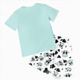 thumbnail image 3 of Toddler Girls Summer 2Pcs Outfits Set Cute Cow Print T-Shirt & Allover Cow Shorts Kids Outfit 3T 4T 5T 6T 7T, 3 of 4