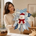 thumbnail image 6 of Guodhu Complete Quilted Christmas Door Hanger DIY Set with Pre-Cut Fabric Pieces for Holiday Home Decor(Snowman), 6 of 6