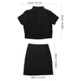 thumbnail image 2 of BRIGHTFUFU 1Jgo Top Corto Manga Corta Y Falda Bodycon Para Mujer Ocasión Especial, 2 of 6