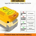 thumbnail image 2 of US plug Charger For De*walt 20V/60V Li-ion Battery DCB181 DCB180 DCB200 Portable Mini Fast Charger with LED Indicator, 2 of 7
