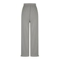 thumbnail image 6 of Plebaso Women's Pants Elastic Waist Solid Color Drawstring Comfy Jogger Pants Ladies Long Pants, 6 of 7