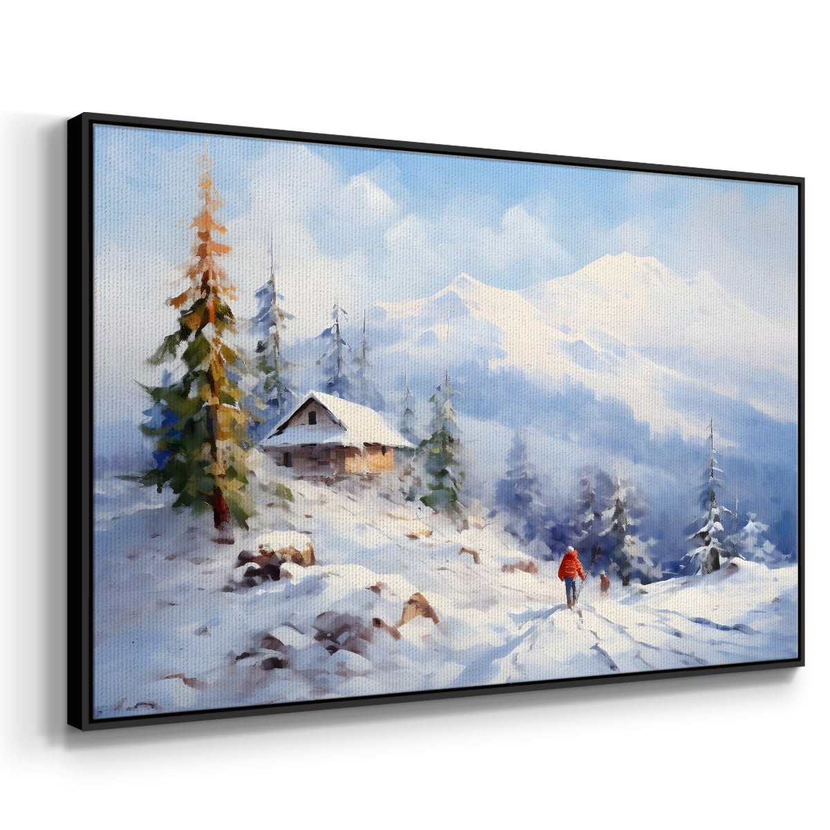 Vintage Landscape-CCXXIII By Wexford Home Framed in Black Wood Gallery Wrapped Canvas 27 in. x 41 in.