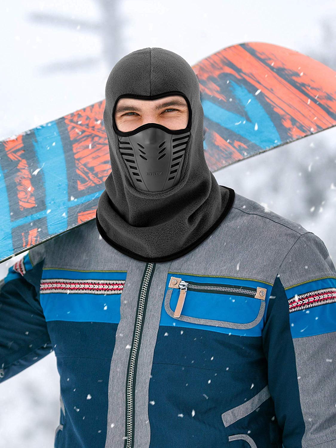 Balaclava Face Mask Men's Cold Weather Windproof Fleece Ski Ninja Mask  Winter