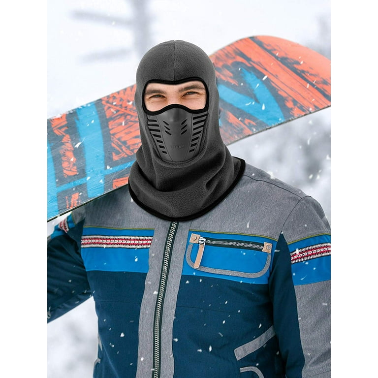 Unisex Coldproof Fleece Ski Mask Solid Color Beanies Thick - Temu