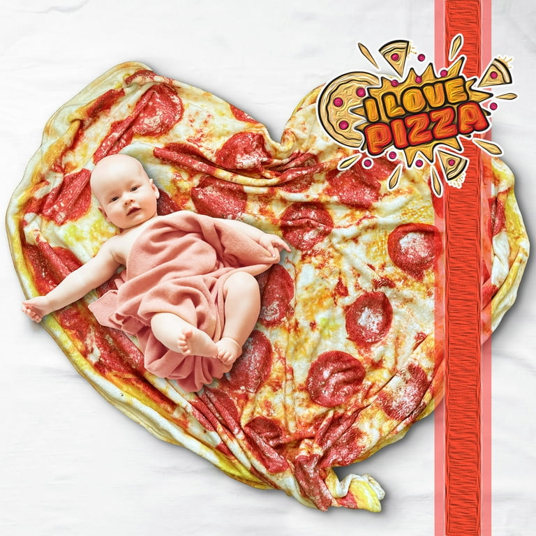  Pizza Blanket Adult Kdis Size Double Sided Funny Realistic Food  Personalized Throw Blanket Novelty Gift for Everyone 300 GSM Soft Flannel  60 inches Red : Home & Kitchen