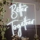 thumbnail image 3 of 1 pieza Better Together LED Neon Sign para decoración de fiestas, lámpara de neón para decoración de fiestas, 5 W, 3 of 5