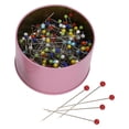 thumbnail image 5 of Dekaim 500 Piezas De Alfiler De Vidrio, Caja De Hojalata con Aguja, Alfiler De Tela, Cojín, Herramienta De Decoración para Acolchar, Manualidades De Costura, 5 of 5