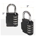 thumbnail image 2 of Cerradura de combinación de 4 dígitos mejorada por hardware - Candado impermeable para exteriores para la escuela, casillero de gimnasio, combinación de cerradura de 4 dígitos - Negro, 2 of 5