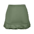 thumbnail image 4 of B91xZ Women's Low Rise Ruched Ruffle Swim Skirt with Hipster Bikini Swimsuits Tummy Control Bottoms (AG,XL), 4 of 5