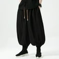 thumbnail image 2 of Wide-Leg Pants Male Baggy Jogger Loose Harem Pants Vintage Style Trousers Black XXXXXL, 2 of 5