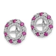thumbnail image 2 of FB Jewels Sterling Silver Rhodium Created Ruby Earring Jacket, 2 of 3