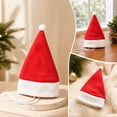 thumbnail image 4 of Pet Santa Hat for Small Dogs Cats with White Pompom, Adjustable Christmas Hat with Strap, Plush Santa Accessory for Holiday Pet Party Decor, 4 of 7