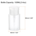 thumbnail image 2 of Uxcell 3 Pcs Nail Polish Remover Bottle 3.38oz Alcohol Push Pumping Dispenser White, 2 of 6