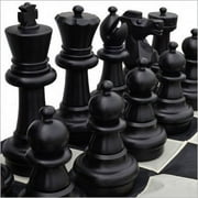 MegaChess Outdoor Chess Set Giant with 25 King Bundle, Mat & Checkers set