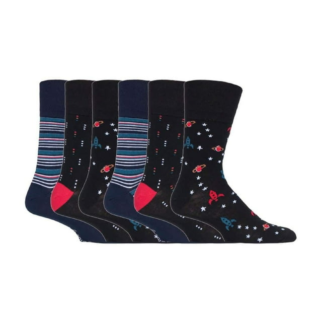 Gentle Grip - 6 Paires Chaussettes pour Homme Gentle Grip Sans Élastique