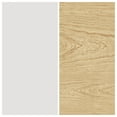thumbnail image 2 of 3-PC - 48" Wood Dining Table in White/Natural + White X-Back Dining Chairs Dining Set, 2 of 10