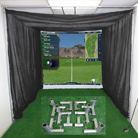 Cimarronsports 10'x10'x10' Masters Simulator Net with Frame Kit