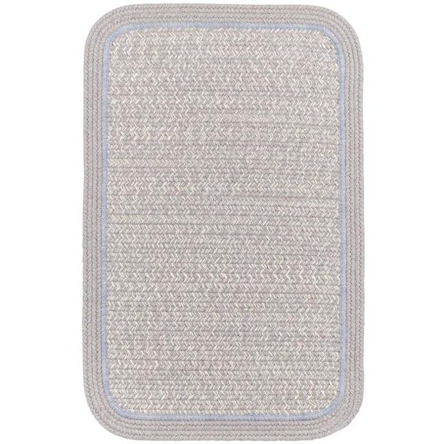 Rhody Rug CC48R120X156S 10 x 13 ft. Casual Comfort Silvermist Banded Braided Rug, Rectangle