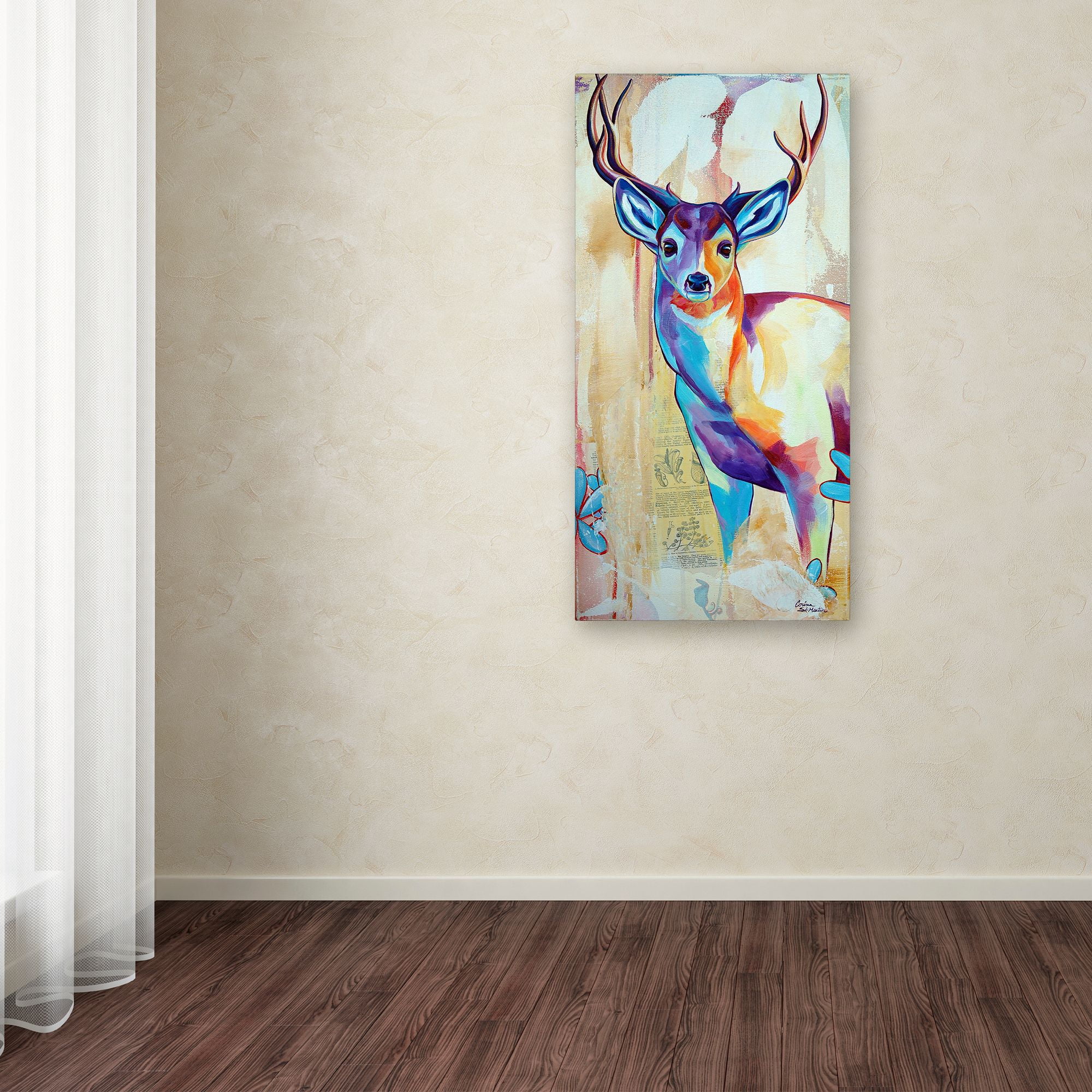 Trademark Fine Art 'White Tail Deer' Canvas Art by Corina St. Martin