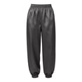 thumbnail image 4 of BVnarty Women's Elastic High Waist Tapered Jogger Pants with Side Pockets, Relaxed Fit Casual Trousers for Game Night Gray XL, 4 of 9