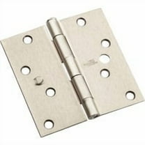 National Hardware - V512 4" SQR Hinge with Security Stud 3/pk - Satin Nickel