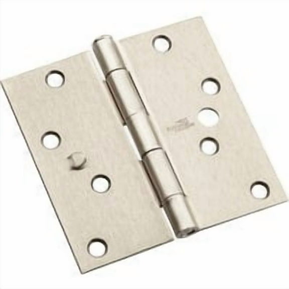National Hardware - V512 4" SQR Hinge with Security Stud 3/pk - Satin Nickel