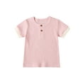 thumbnail image 3 of Mialoley Ensemble Costume 2 Pcs pour Enfants, Unisexe Col Rond Manches Courtes Pull + Short pour l'Été, 18 Mois-6 Ans, 3 of 9