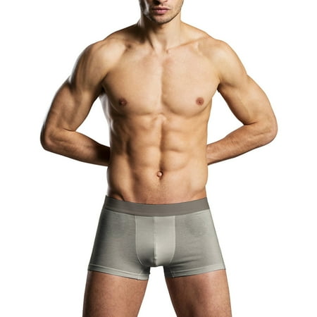 

Panties For Men Comfortable Elastic Waist Boxer Solid Color Large Size Underwear