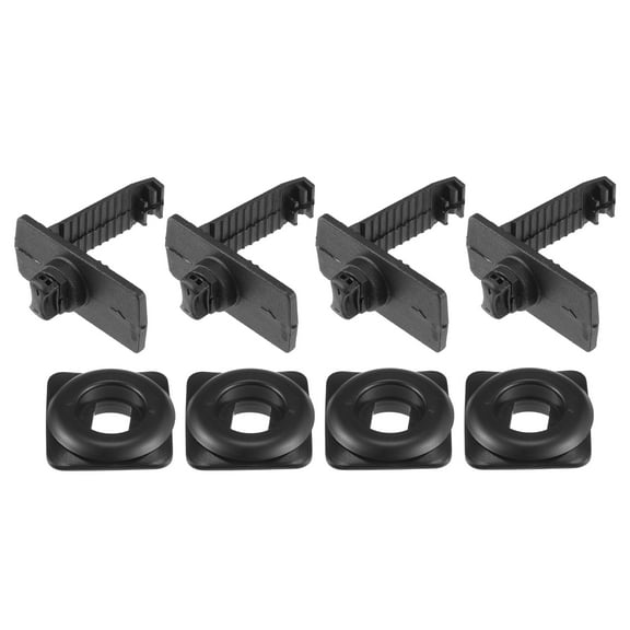 Unique Bargains 4 Kits Car Holder Retainer Compatible for Honda for Acura Plastic Black Floor Mat Fixing Clips