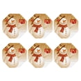 thumbnail image 2 of Bingfone Vintage Christmas Snowman Gift Leather Drinks Coasters With Set Of 6,Suitable For Home Kitchen,Coffee Cup Coasters Home Gift, 2 of 9