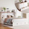 thumbnail image 1 of PUREMIND Full Size Murphy Bed with Mattress, Murphy Cabinet Bed with Storage Drawer and Charging Ports for Bedroom/Guest Room, White, 1 of 8