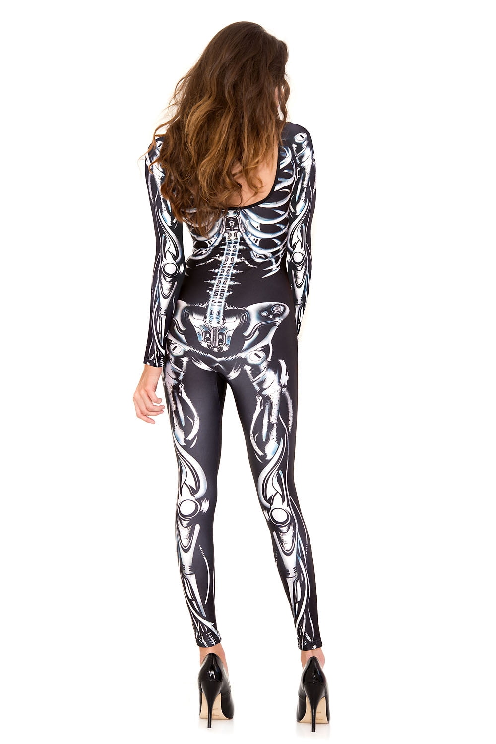 3D Skeleton long sleeve bodysuit 70975-ML
