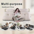 thumbnail image 5 of Headboard Pillow Full - Adjustable Back Support Wedge Pillow for Sitting Up in Bed, Perfect for Reading. Includes Removable & Washable Cover,Beige (54x8x20 Inches), 5 of 8