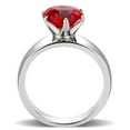 thumbnail image 3 of Luxe Jewelry Designs Stainless Steel Women's Ring with Siam Red Synthetic Glass Stone - Size 10, 3 of 4