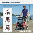 thumbnail image 5 of Drive Medical Nitro Sprint Rollator Rolling Walker, Hemi Height, Red, 5 of 9