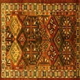 thumbnail image 1 of Ahgly Company Indoor Square Persian Yellow Traditional Area Rugs, 4' Square, 1 of 4