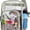 Gray Green (No Small Pockets), variant on Clear Backpack, Heavy Duty PVC Transparent Backpack Stadium approved with Reinforced Strap School Bookbag for School, Workplace, Stadium, Travel, Security, Festival, College (Black)