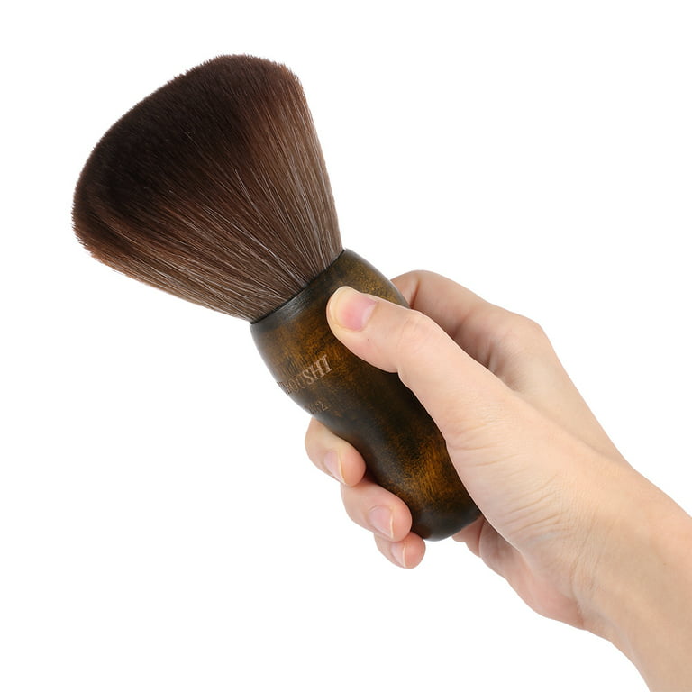 BarberTop Wood Handle Hairdressing Soft Hair Cleaning Brush Retro Neck  Duster Broken Remove Comb Hair Styling Salon Tools