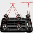 thumbnail image 6 of Heavy Duty Foldable Portable Trolley - 600LBS/270KG Load, 6 Bearing Wheels (4×360° Rotation), 3-Level Adjustable Handle, Anti-Slip Board & Elastic Cord for Travel, Shopping, Office & Moving, 6 of 10