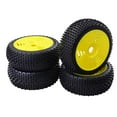 thumbnail image 2 of 4x Pneus et Roues en Caoutchouc pour 1:8 RC, Jaune, 2 of 6