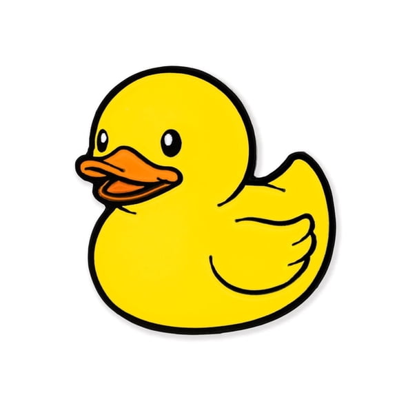 PinMart's Rubber Ducky Lapel Pin - Cute Enamel Duck Badge for Backpacks, Bags, Jackets, Lanyards, Pin Collections, Decorative Animal Accessory & Collectors